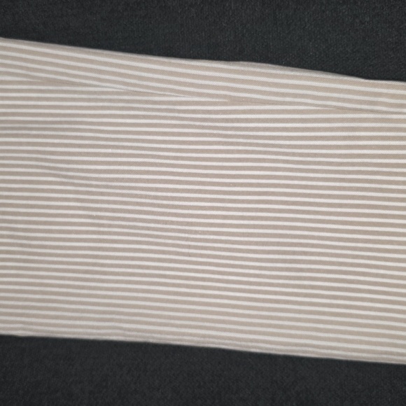 Anne Klein Beige & White Striped Straight Leg Pants. Size S - Picture 3 of 8